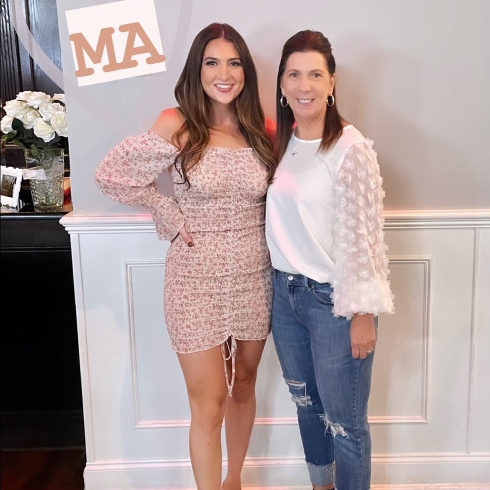 Azure mini dress floral